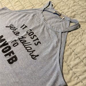 Light Blue Graphic Tank Top